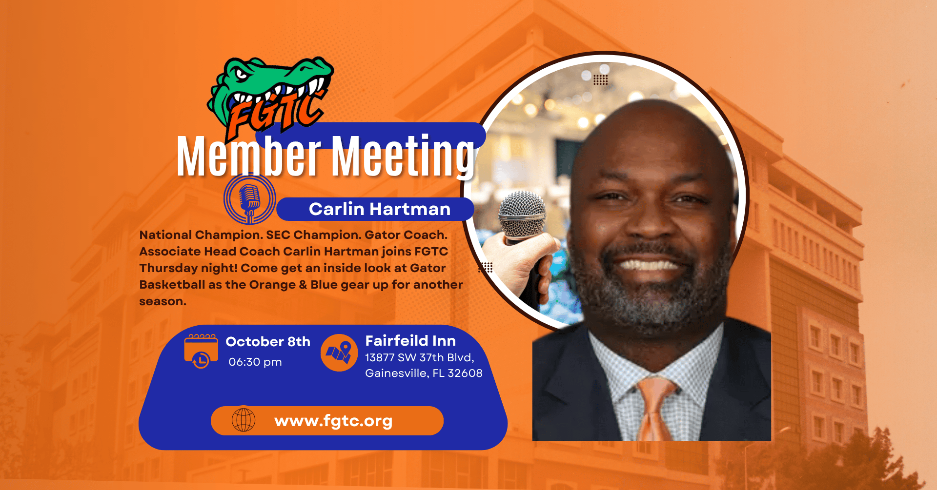 October 8th Members Meeting- Carlin Hartman
