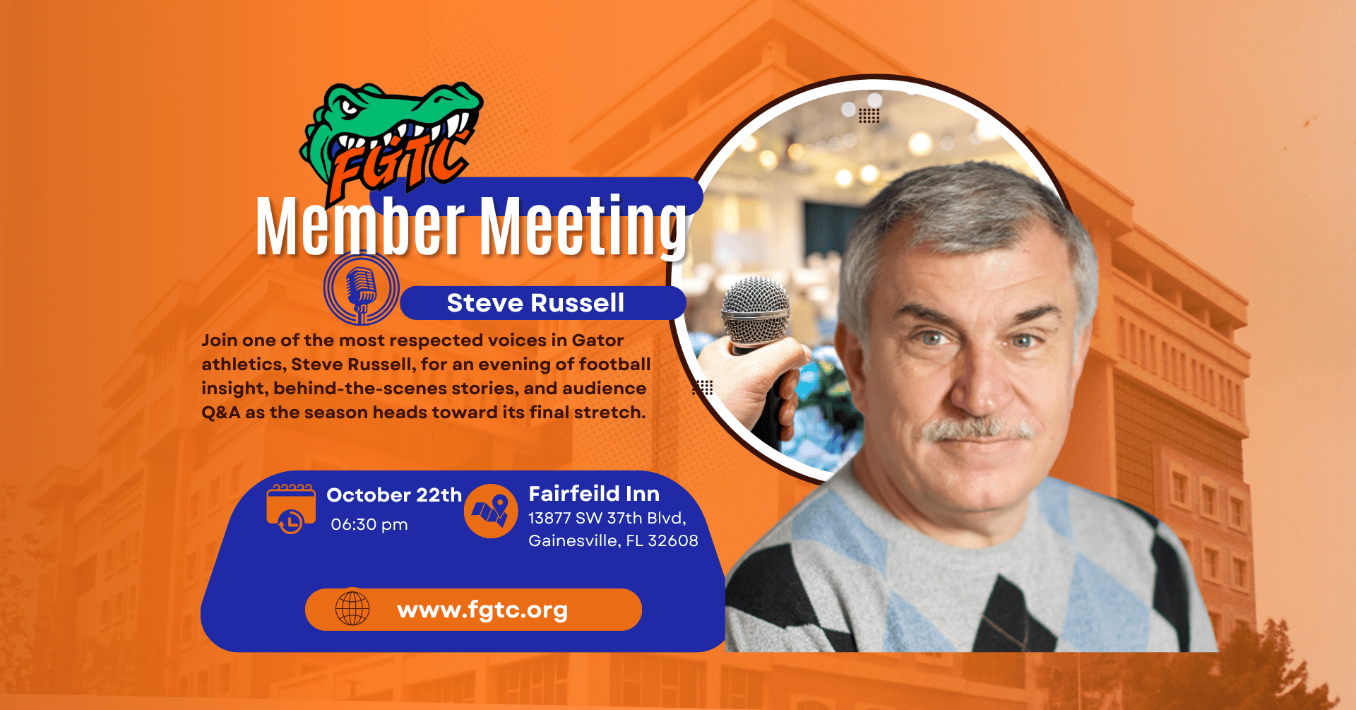 October 22nd Member’s Meeting-Steve Russell